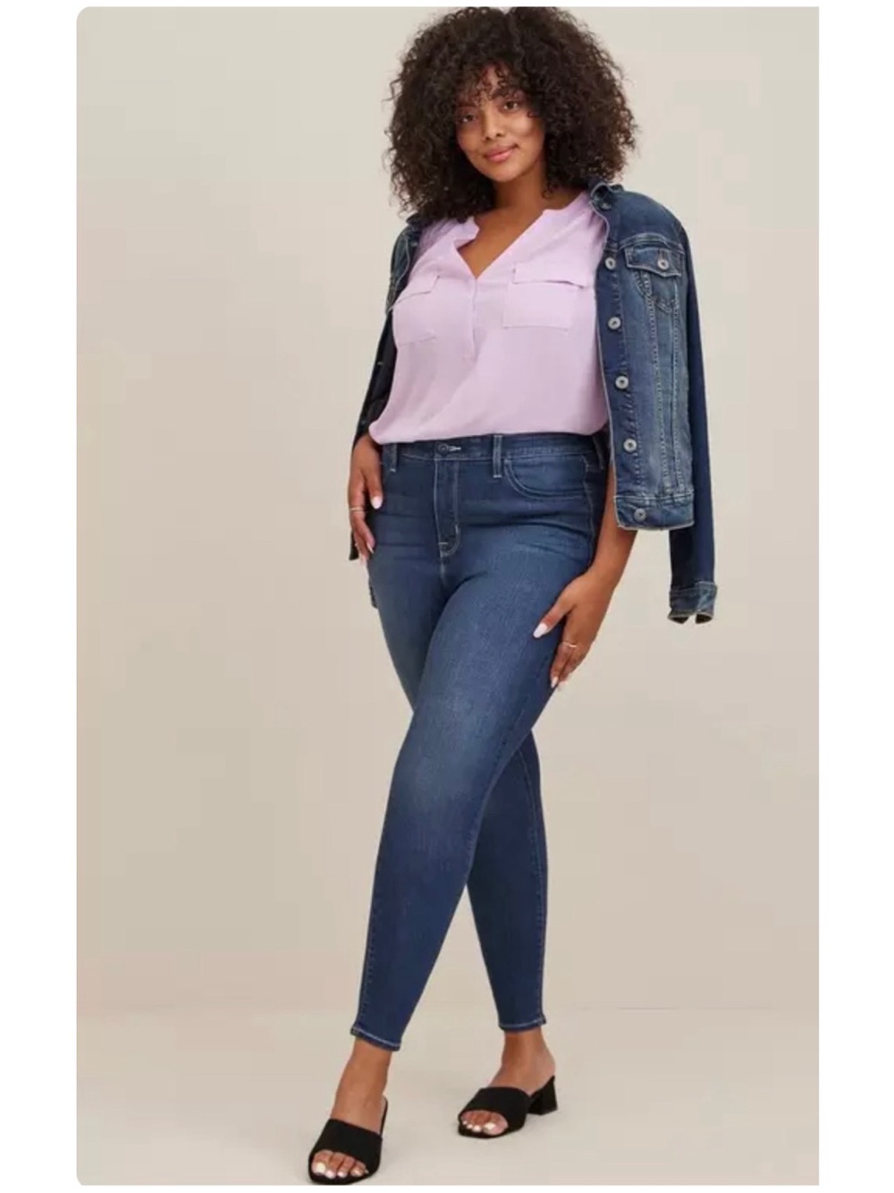 Torrid Premium Women’s Sz 22 Short Sky High Skinny Jeans Stretch Denim